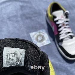 Nike Air Jordan 1 Low SE Fuchsia Cyber Spray Paint CW5564-001 Mens Size 11