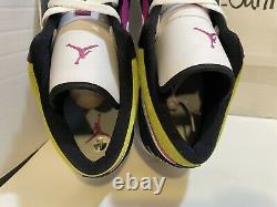 Nike Air Jordan 1 Low SE Spray Paint Fuchsia, White, Black CW5564 001 Size 17