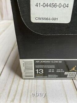 Nike Air Jordan 1 Low Spray Paint Mens Size 13 Black Active Fuchsia CW5564 001