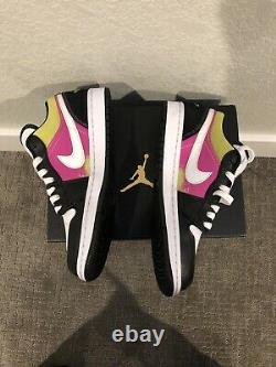Nike Air Jordan 1 Low Spray Paint Pink Yellow CW5564 001 Size 7