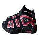 Nike Air More Uptempo Ps Laser Crimson Spray Paint Shoes Aa1554-010 Size 1y