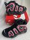 Nike Air More Uptempo Ps Laser Crimson Spray Paint Shoes Aa1554-010 Size 1y