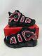Nike Air More Uptempo Ps Laser Crimson Spray Paint Shoes Aa1554-010 Size 3y