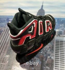 Nike Air More Uptempo Spray Paint Black PS PreSchool Size 2Y AA1554 010 New
