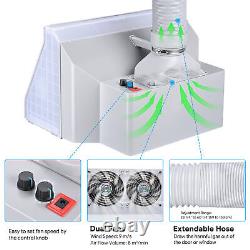 Portable Airbrush Paint Spray Booth Kit with 3 LED Lights Dual Fans Exhaust Filter