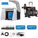 Portable Airbrush Paint Spray Booth With Dual Fan Air Compressor Kit 3 Gun 8 Color