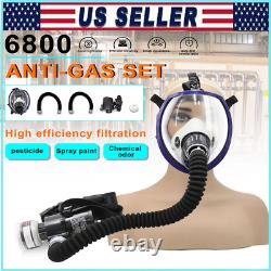 Portable Electric Full Face Gas Respirator Supplied Air Paint Spraying Chemical