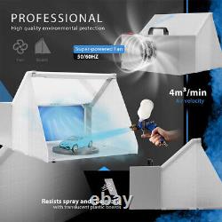 Professional Airbrushing Combo Set with 1/5 HP Compressor Kit & Spray Paint Booth