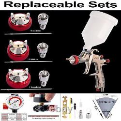 R500 Spray LVLP with 1.3/1.5/1.7/2.0mm Nozzles, Air Flow Control Valve&Paint