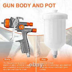 REFINE HVLP Air Spray Gun 1.3mm 600ml Professional Paint Gun for Car Topcoats