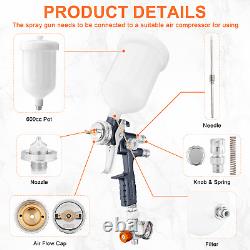 REFINE HVLP Air Spray Gun 1.8mm 600ml Professional Auto Paint Gun for Car Primer