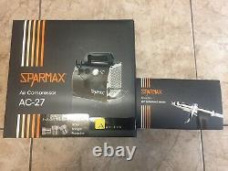 Sparmax AC-27 Hobby Airbrushing Air Compressor With Spray Gun! Combo