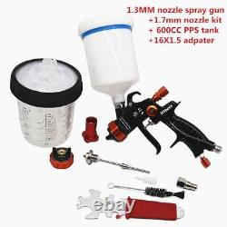 Spray Gun Air 1.3mm Nozzle 600CC Mix Tank Car Repair Paint Tool High Quality