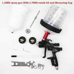 Spray Gun with Adapter and Mix Tank Car Repair Paint Spray Guns1.3And1.7mmNozzle