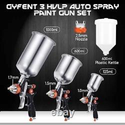 Spray Paint Gun Set, HVLP Auto Paint Gun Air Paint Spray Gun with 3 Spray Gun