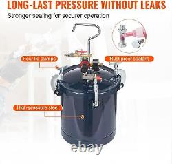 Spray Paint Pressure Pot Tank 10L/2.5gal Air Paint Pressure Pot 1.5mm+4mm