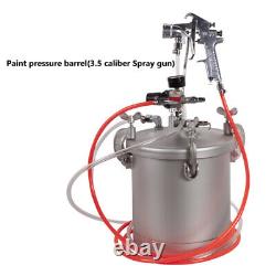 Stainless Pressure Paint Tank 2.6Gallons Spray Paint Pressure Tank 3.5caliber