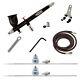 Tgx-3as Paasche Vision Double Action Gravity Feed Airbrush With3 Spray Heads