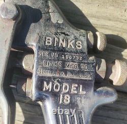 Used Devilbiss Mbc & Binks Model 18 Air Paint Sprayers Spray Guns Parts Repair