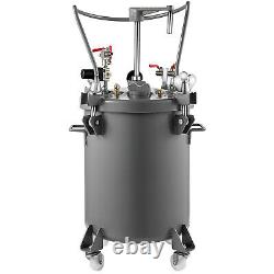 VEVOR 8Gal Spray Paint Pressure Pot Tank Manual Air Paint Pressure Pot Silver