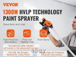 VEVOR Paint Sprayer, 1300W Electric Spray Paint Gun With Air Hose, 1300ml