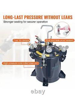 VEVOR10L/2.5gal Spray Paint Pressure Pot Tank, 70PSI Max Air Paint Pressure Pot