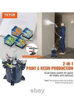 VEVOR10L/2.5gal Spray Paint Pressure Pot Tank, 70PSI Max Air Paint Pressure Pot