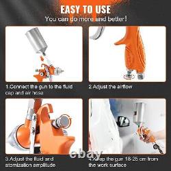 Vevor Auto Paint Air Spray Gun Kit Gravity Feed Car Primer 1.0/1.4/1.8 Mm Nozzl