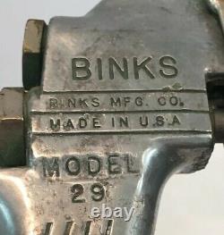 Vintage Binks Model 29 Paint Spray Gun Excellent Pre-Owned Condition With Tip