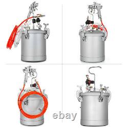 0.5/2.5/4 Gallon Pression Pot Air Paint Spray Gun Industrial Painting Painter