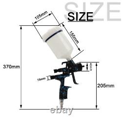 1.3mm Hvlp Gravity Feed Air Spray Gun Kit Auto Voiture Détail Touch Up Pulvérisateur De Peinture