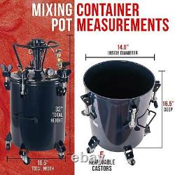 10 Gallon Pression Fourniture Paint Pot Tank Spray Pulvérisateur Régulateur Agitateur D'air