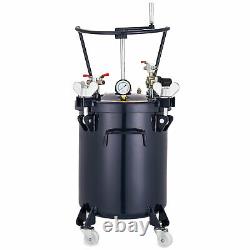 10 Gallon Pressure Feed Paint Pot Tank Spray Gun Sprayer Régulateur Air Agitateur