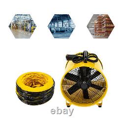 16 Extracteur de Fumée Ventilateur Portable 10m Tuyau de Duct Ventilateur Industriel 1100W