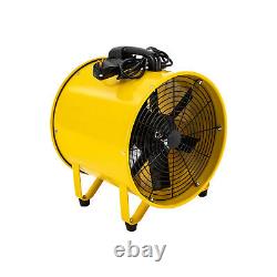 16 Extracteur de Fumée Ventilateur Portable 10m Tuyau de Duct Ventilateur Industriel 1100W