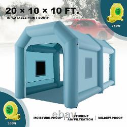 20x10x10ft Poitrine De Peinture Gonflable Portable Vaporisateur Tente De Voiture De Peinture Avec Filtre À Air