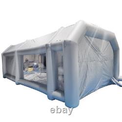 20x10x8FT Tente Gonflable de Cabine de Peinture avec 2 Chambres et 2 Filtres à Air pour Pulvérisation de Voiture
