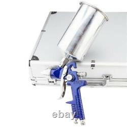 3 Hvlp Air Spray Gun Kit Auto Paint Car Primer Detail Basecoat Clearcoat Avec Boîtier
