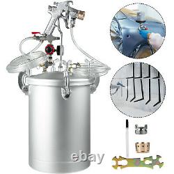 4 Gallons 4.0mm Buse Haute Pression Pot Réservoir Air Paint Spray Gun Painting 2 Tuyau