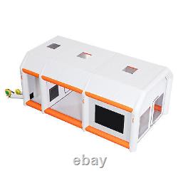 Cabine de pulvérisation gonflable de 28x16x11ft avec système de filtre à air et souffleurs de 950W et 750W