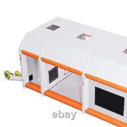 Cabine de pulvérisation gonflable de 28x16x11ft avec système de filtre à air et souffleurs de 950W et 750W