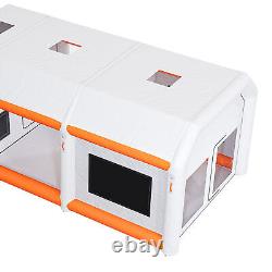 Cabine de pulvérisation gonflable de 28x16x11ft avec système de filtre à air et souffleurs de 950W et 750W