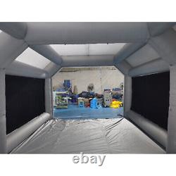 Cabine de pulvérisation mobile gonflable de 26X15X10FT, tente de peinture pour voiture avec deux filtres à air