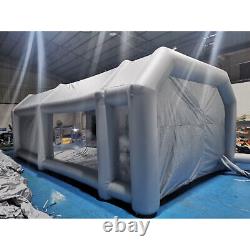 Cabine de pulvérisation mobile gonflable pour voiture de peinture de 28x15x10 pieds avec 2 filtres à air