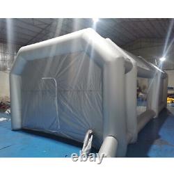 Cabine de pulvérisation mobile gonflable pour voiture de peinture de 28x15x10 pieds avec 2 filtres à air