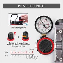 Cabine de pulvérisation portable pour peinture à l'aérographe avec compresseur d'air 1/5 HP et 3 kits d'aérographe