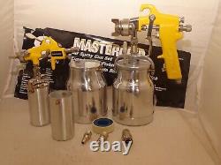 Ensemble de pistolets à peinture à air Mastergrip de 8 pièces