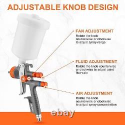 Facile. Pistolet pulvérisateur d'air avec buse de 1,3 mm, godet de 600 CC et kit de pistolet pulvérisateur HVLP