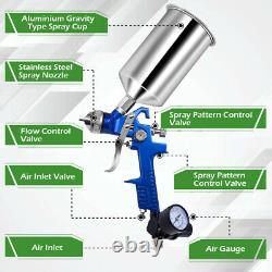 Goplus 3 Hvlp Air Spray Gun Kit Auto Paint Car Primer Detail Basecoat Clearcoat
