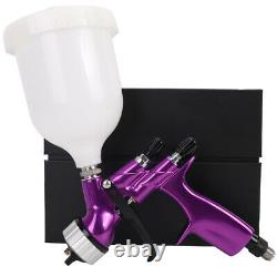 Hvlp Air Spray Gun Kit 1.3mm Conseil Gravity Feed Car Paint Sparyer Outil, 600cc Cup